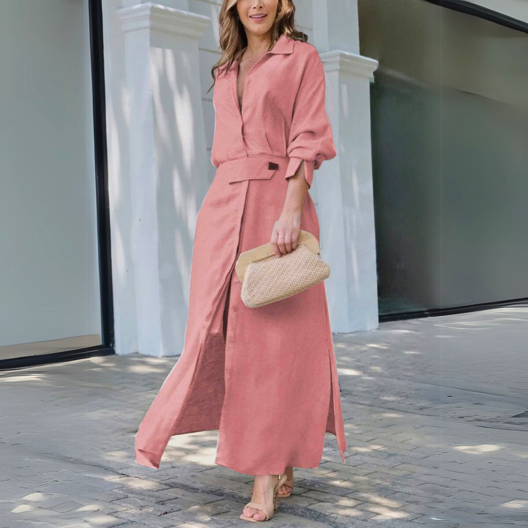 Elise | Elegant Linen Maxi Dress