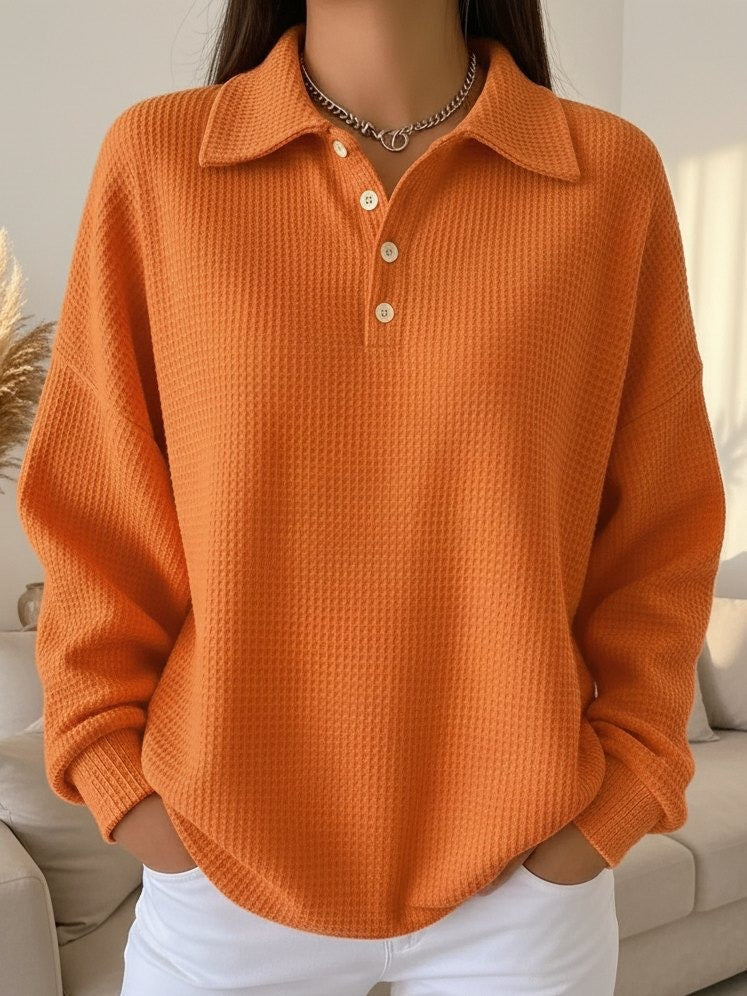 Rhenna - Ribbed Polo Sweater