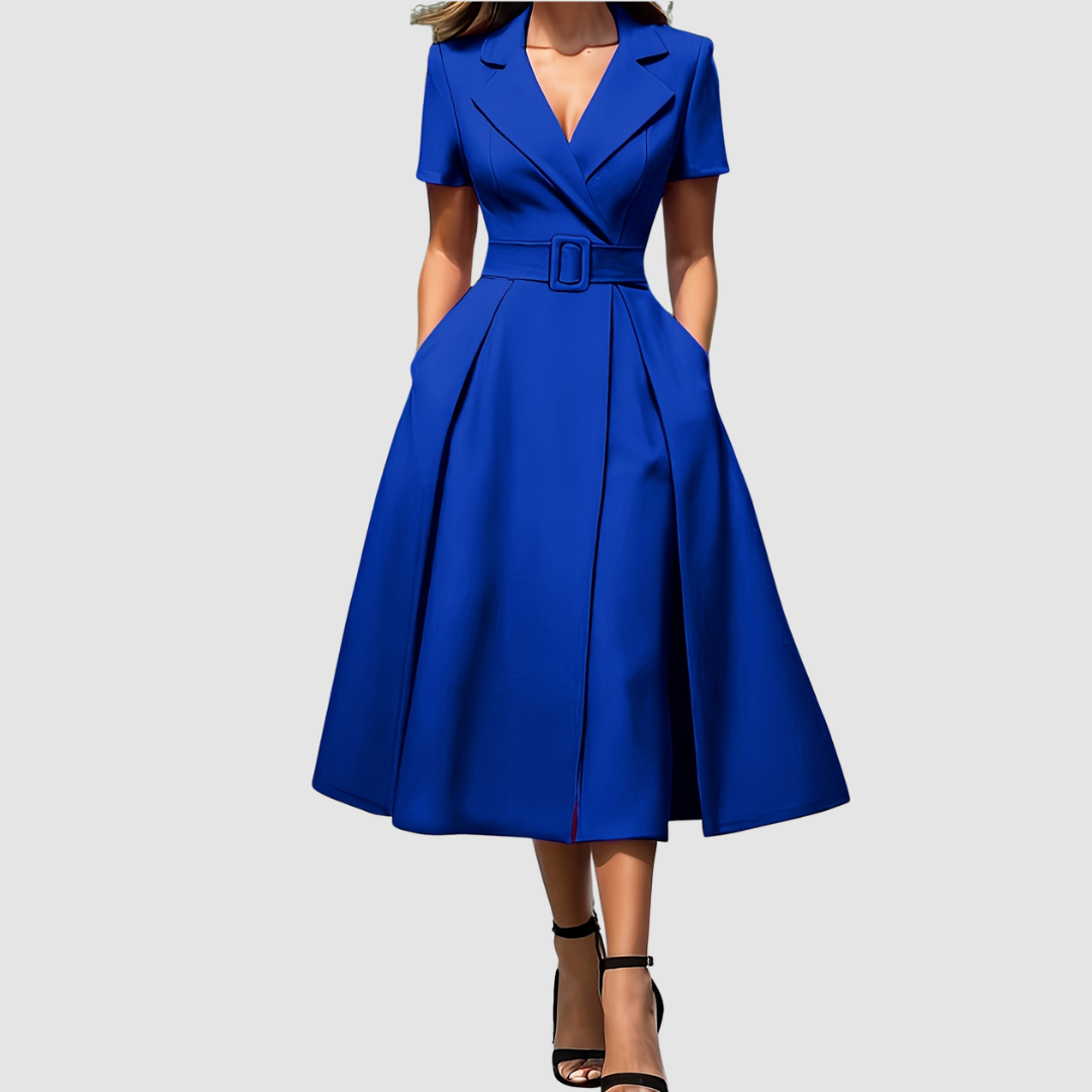 Clarice – Elegant Black A-Line Dress