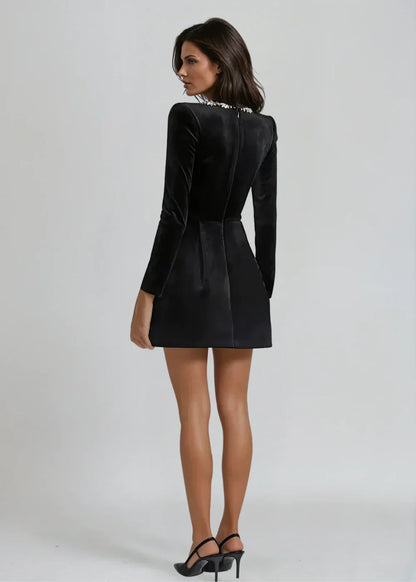 Alessia - Velvet Mini Dress