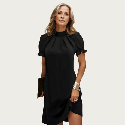 Elara - Noir Midi Dress