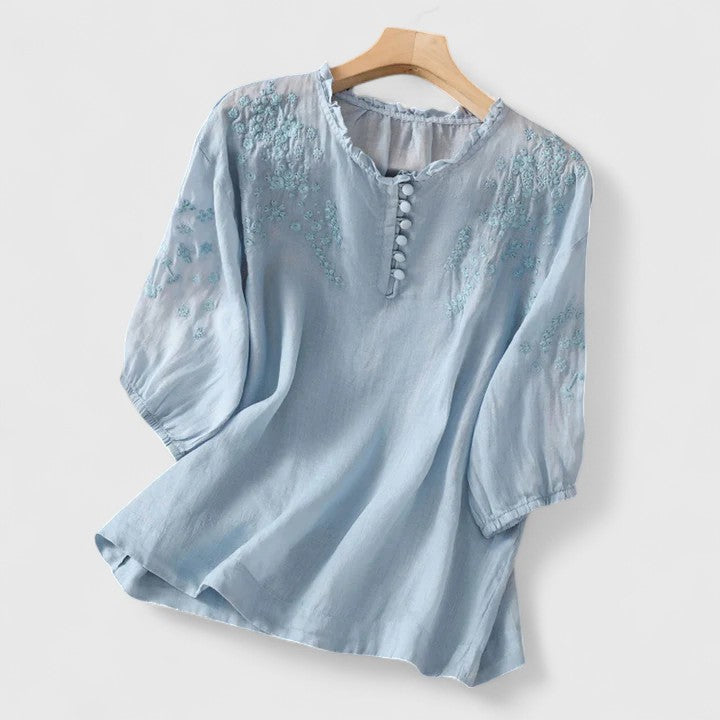 Nerissa | Elegant Button-Front Blouse