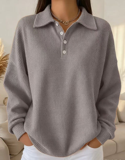 Rhenna - Ribbed Polo Sweater