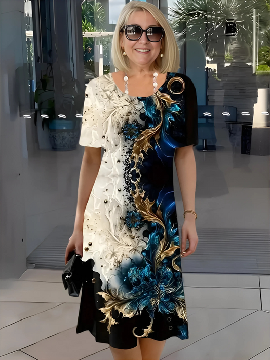 Loretta – Relaxed Botanical Midi Dress